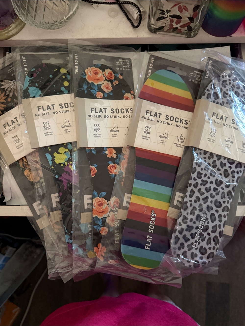 No-Show flat socks fits women’s up to size 11